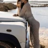 Ada Knitted Wrap Skirt Light Beige