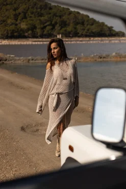 Ada Knitted Wrap Skirt Light Beige