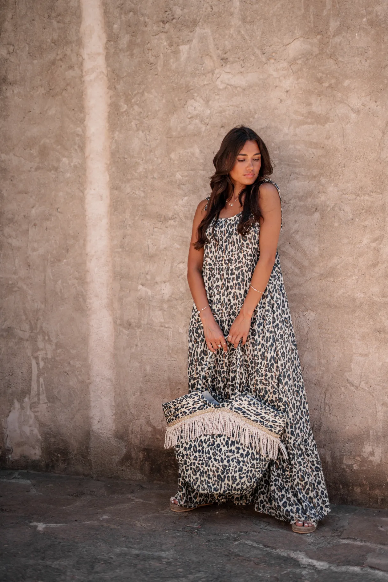 Bag Elvio Leopard Black