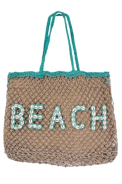 Beach Bag Seashell Beach Aqua