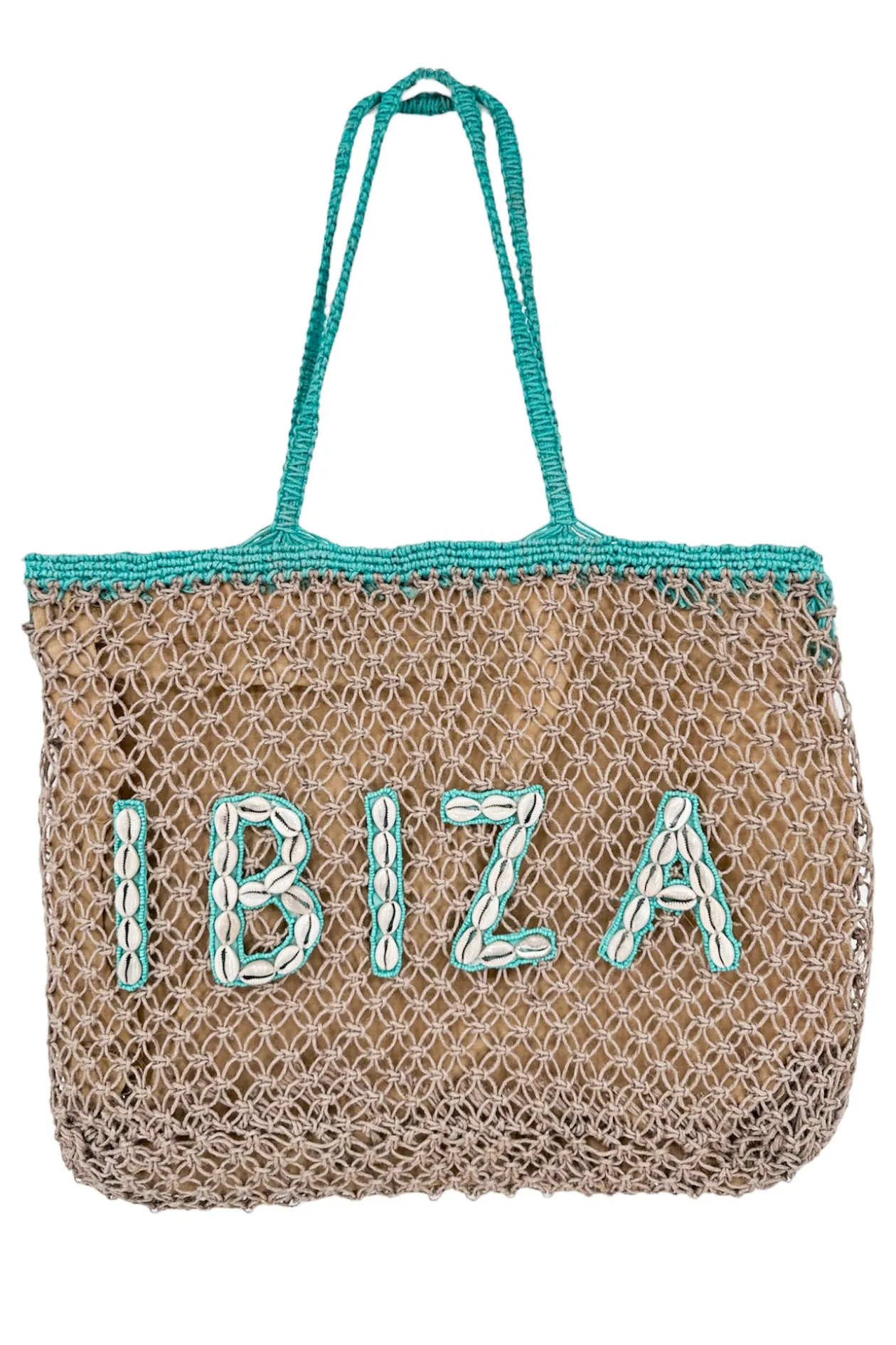 Beach Bag Seashell Ibiza Aqua