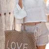 Beach Bag Seashell Off White Love