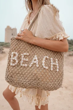 Beach Bag Seashell Off White Beach