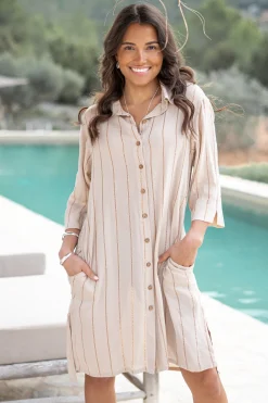 Blouse Aletta Stripe Sand