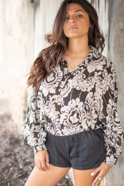 Blouse Briso Baroque Black print