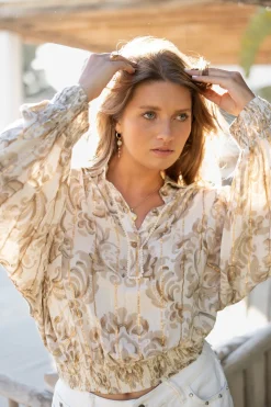 Blouse Briso Baroque Mint Print