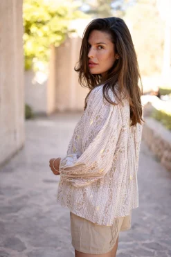Blouse Corazon Print Sand