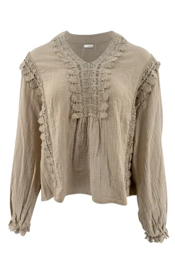 Blouse Encaje Taupe