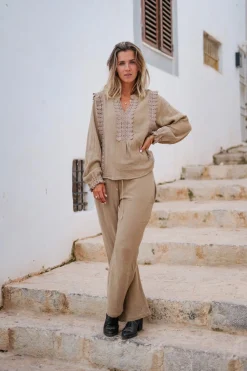 Blouse Encaje Taupe