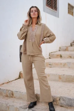 Blouse Encaje Taupe