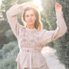 Blouse Flor Elegancia Light Taupe