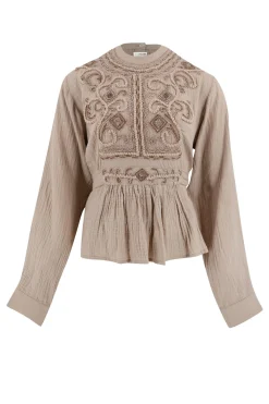 Blouse Flor Elegancia Light Taupe