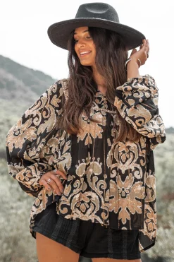 Blouse Kiki Barok Zwart