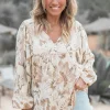 Blouse Kiki Flower Natural