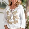 Blouse Leaf White