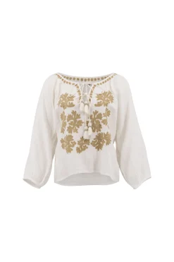 Blouse Leaf White