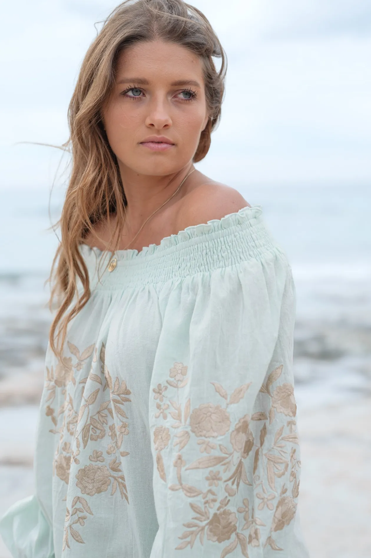 Blouse Selena Bordado Mint