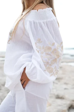 Blouse Selena Bordado White