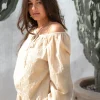 Blouse Serena Cuadros Sand