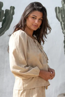 Blouse Serena Cuadros Sand