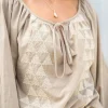 Blouse Serena Cuadros Taupe