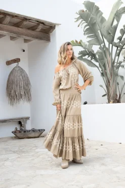 Blouse Serena Cuadros Taupe