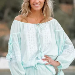 Blouse Tassel Mint