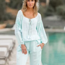 Blouse Tassel Mint
