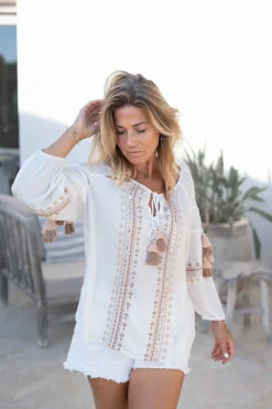 Blouse Tassel Riqueza White