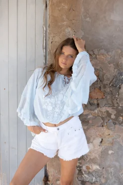 Blouse Yira Bordado Blue