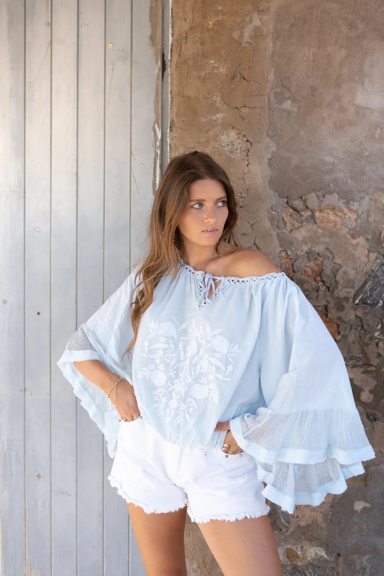 Blouse Yira Bordado Blue