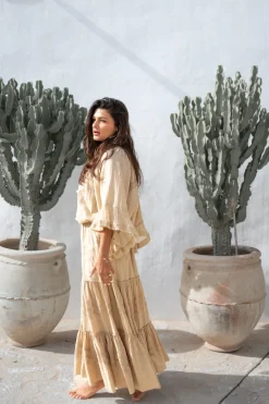 Blouse Yira Cuadros Sand