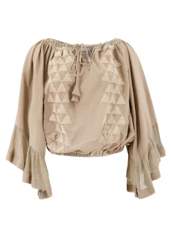 Blouse Yira Cuadros Taupe