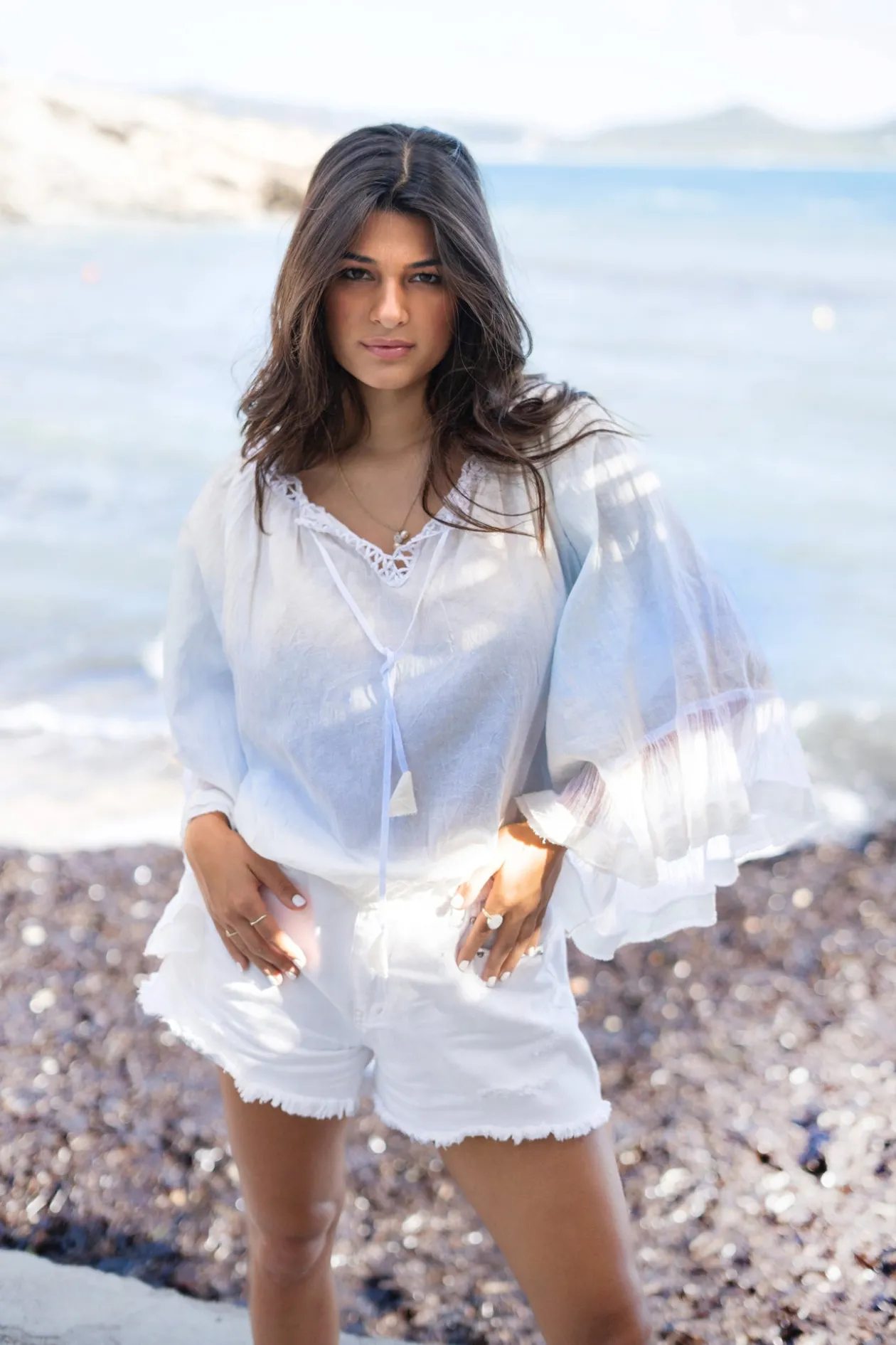 Blouse Yira Ombre Pale Blue
