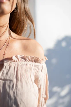 Crop Top Rabel Flower Light Taupe