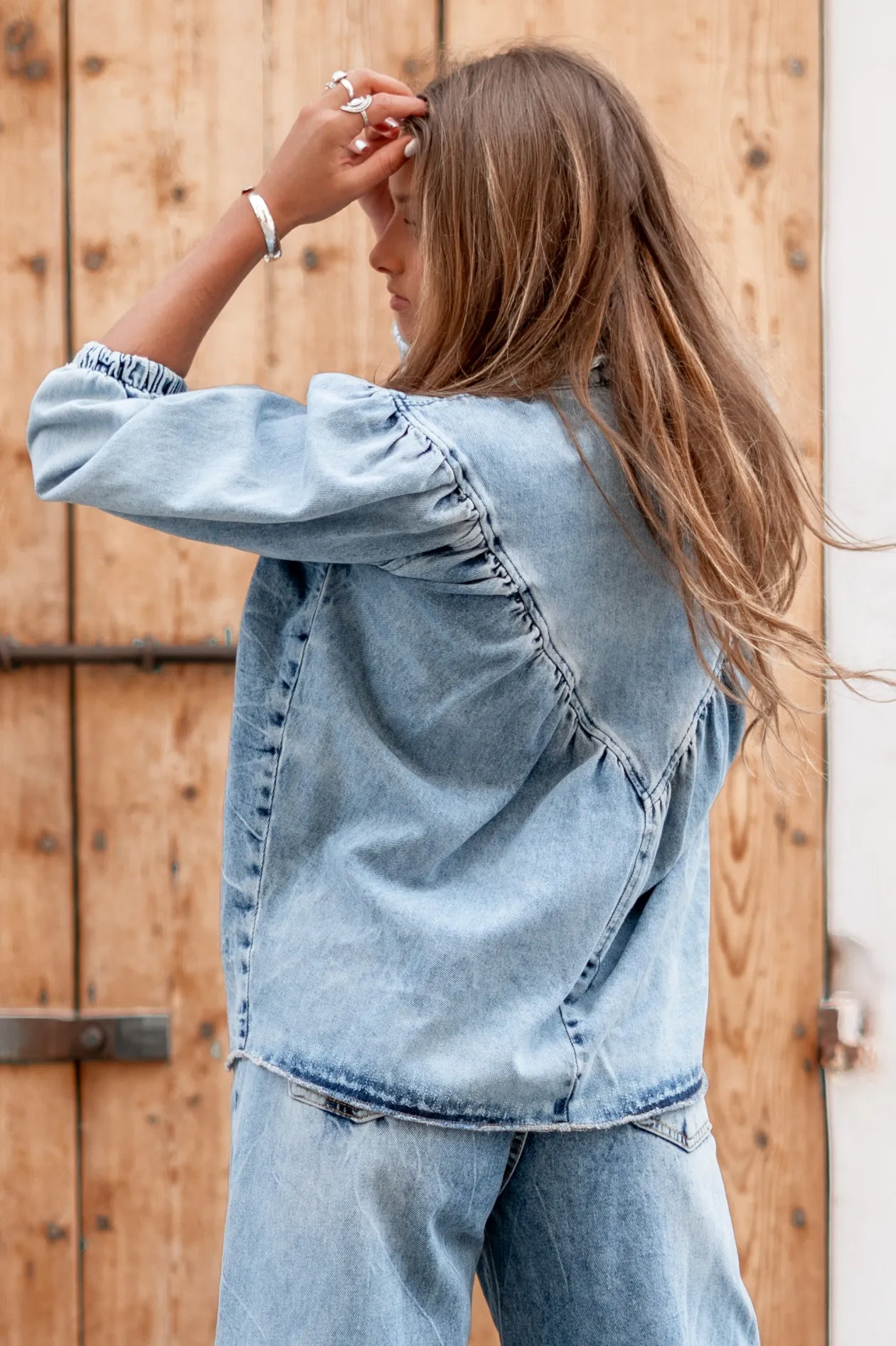 Denim Blouse Pancha Blue