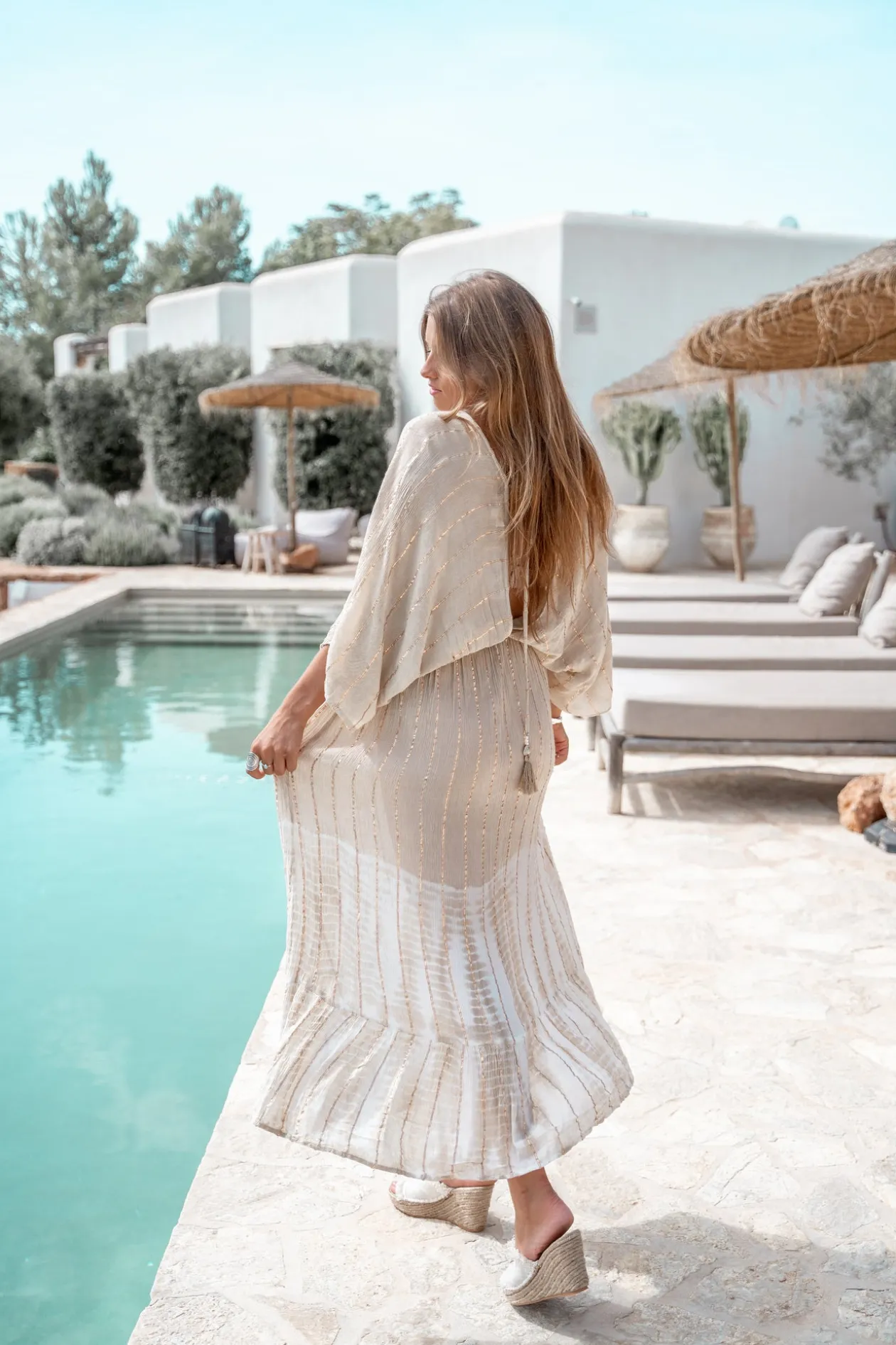 Dress Emilia Tye Dye Beige/ white