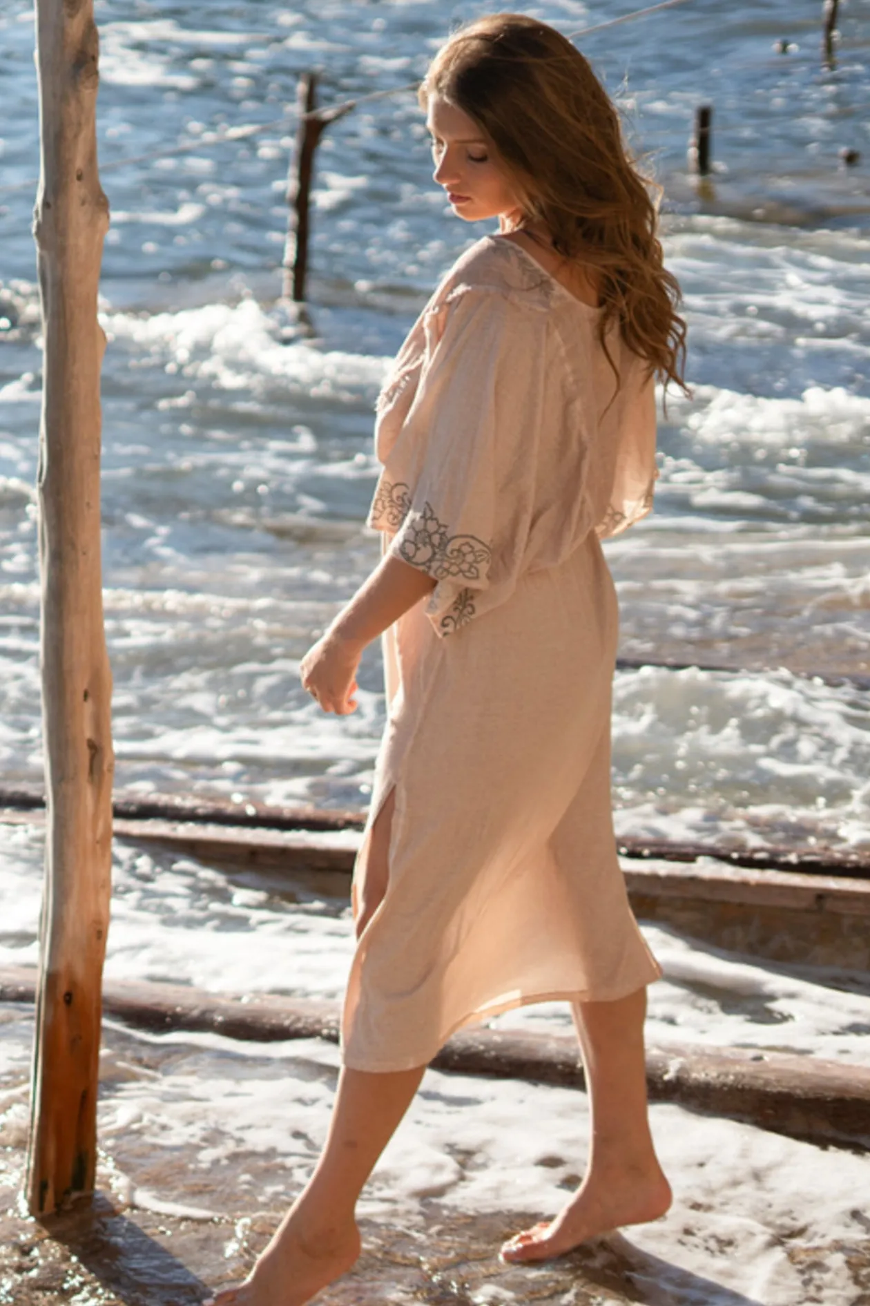Dress Fly Jersey Sand
