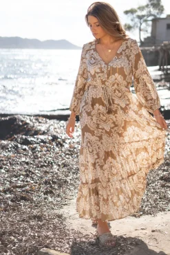 Dress Gloria Baroque Taupe print