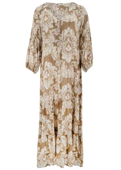 Dress Gloria Baroque Taupe print