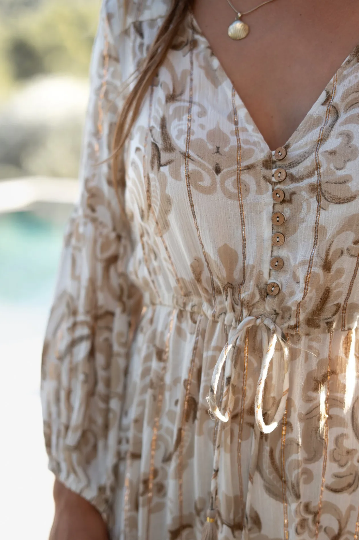 Dress Gloria Baroque White Print