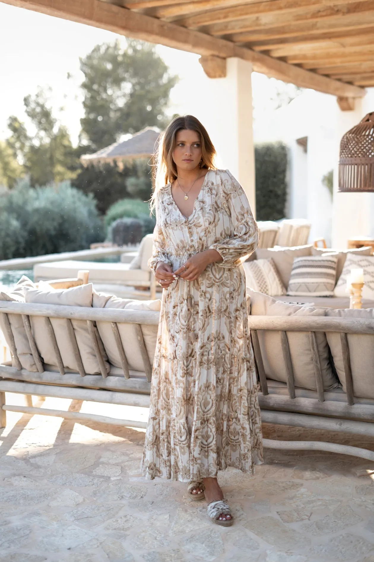 Dress Gloria Baroque White Print