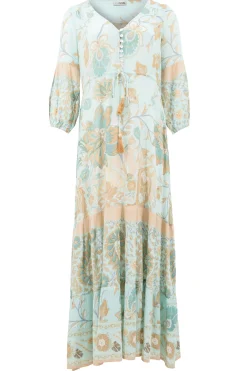 Dress Gloria Flower Aqua