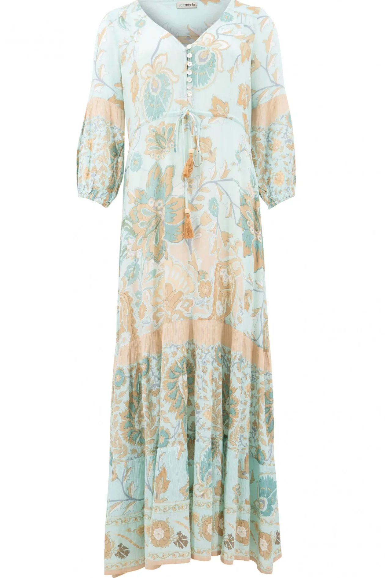 Dress Gloria Flower Aqua