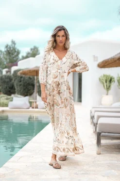 Dress Gloria Flower Natural