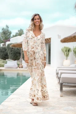 Dress Gloria Flower Natural