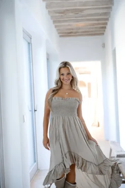 Dress Gypsy Boho Taupe