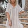 Dress Leira Light Taupe