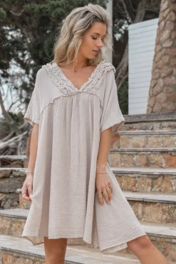 Dress Leira Light Taupe