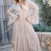 Dress Lucia Flower Light taupe